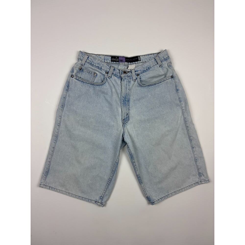 Vintage 90s Levis SilverTab Baggy Denim Shorts Jorts Light Wash Y2K Mens Sz 30